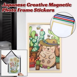 Japanese Creative Magnetic Photo Frame Stickers Magnetic Photo Frame Wall Sticker Display Card Self-Adhesive Frames Sticker