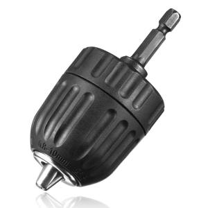 0.8mm-10mm Keyless Drill Chuck Set with Hex Shank 3/8-24UNF Quick Grip Adapter Chuck for Drill Bit Screwdriver Tap & Sockets
