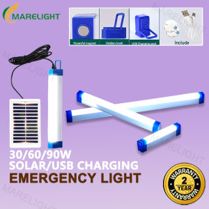 Solar Emergency Light Lamp Tube With Panel Rechargeable Light Outdoor Saving Night Market Lamp