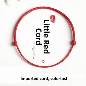 Gold Plated Red Rope Bracelet Simple Forest Style Weaving Lucky Charm for Best Friends Matching Mens Bracelet Gift for Students