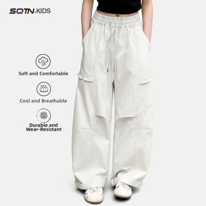 SQTN.KIDS | Quick-Drying Cool Anti-Mosquito Wide Leg Trousers For Girls