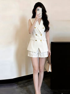 QFN | Elegant Professional Womens Set White 2-piece Suit