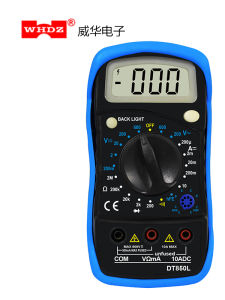 เครื่องวัดไฟฟ้าดิจิตอลแบบมีจอแสดงผลแสงหลังคา DT850L DT830L 3 ครึ่งหนึ่ง วัดอุณหภูมิ อุปกรณ์เครื่องมืออิเล็กทรอนิกส์