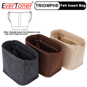 EverToner กระเป๋าผ้าสักหลาดทรงถังกระเป๋าแต่งหน้าสําหรับ Triomphe