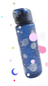 Botol Minum Portable Motif Galaksi Bunga Aesthatic 800ML Botol Olahraga Dengan Handle Tali-YY-162