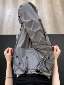 Quần Dài Ống Rộng Cạp Cao Màu Xám Cho Nữ Mùa Hè Mỏng Nhanh Khô Phong Cách Đường Phố Quần Dài Thể Thao Cổ Điển Mỹ