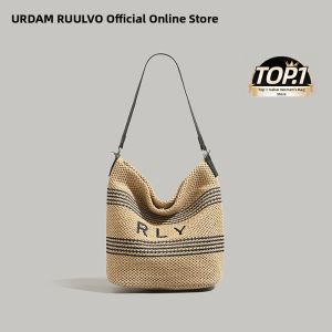 URCDN RDALVO | Rattan Bucket Bag for Beach Summer Travel