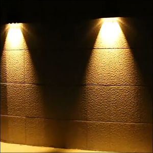 OOKAS solar outdoor wall lights with 2 to 5 LED options for garden fence illumination.