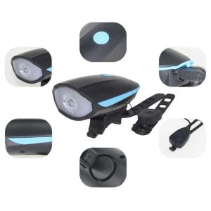 R.joy - Lampu Sepeda dengan Klakson Tahan Air dan Tahan Hujan Sepeda / Sepeda Gunung Ringan / Lampu Depan Sepeda Senter Kuat Senter USB