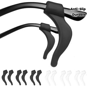 Non-slip eyeglass arm with ear clips - non-slip grip safe eyeglass arm suitable for both women and men