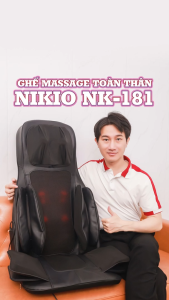 Ghế (Đệm) Massage Toàn Thân Mát Xa Lưng Matxa Cổ Vai Gáy Nikio NK-181 - Công Nghệ Matxa Con Lăn Rung Túi Khí Hồng Ngoại