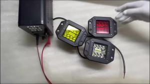 48W Embedded Fog Lamp 16-Bead LED Car Off-Road Lights Beach Work Light Concentrated Square Spotlight for Automotive Use