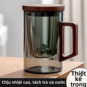 CHIZHIDU | Vintage High-End Glass Water Drinking and Tea Separation Cup
