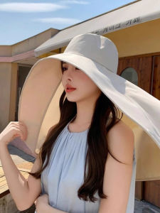 Mũ Chống Nắng 4.0 Mới Mũ Ngư Dân Che Nắng Mùa Hè Chống Tia UV Cho Nữ Mũ Che Tóc Đuôi Ngựa Lớn Khăn Choàng Che Nắng