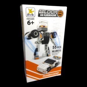Mainan Anak Block Warrior DIY Brick Robot Toys Optimus Prime Bumblebee Bongkar Pasang 6 in 1 Transformer One
