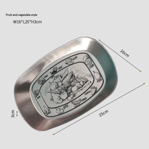 New Stainless Steel Camping Food Trays Durable Rust Proof Food Grade Perfect For Outdoor Picnic Hiking BBQ And TravelAcc