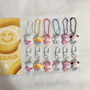 🔥Felice👍Cute Pajamas Sanrio Key Chain Cartoon Girl Heart Bag Pendant Student Best Friend Gift