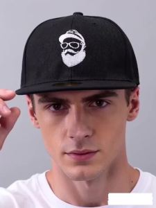 Uncle Beard Baseball Cap Fashionable Flat-Brim Hip-Hop Hat for Men and Women Adjustable Size Suitable for All Seasons Outdoor Casual Sun Hat Embroidered Classic Character Design Street Dance Hat Suitable for Daily Casual Wear and Street Style Fa...