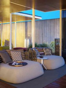 Nordic Outdoor Creative Wicker Sofa Sample Room Hotel Balcony Leisure Wicker Chair Outdoor Open Air Waterproof Sunscreen