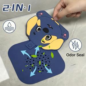 YESPERY Anti-Odor Sewer Floor Drain Cover Mat Reusable Silicone Floor Drain Seal Thickened Anti-blocking Hair Catcher Shower Drain Cover