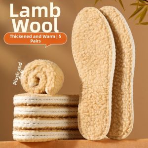 JIFANPAUL | Winter Warm Sheepskin Insoles Thick Plush Anti-cold