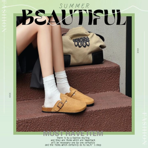 LKShoes แฟชั่นใหม่ รองเท้าแตะแบบสวมเปิดส้น ทรงสวยวินเทจ ใส่สบาย น้ำหนักเบา ดีเทลเรียบแต่เก๋ ไม่ว่าลุคไหนก็เอาอยู่ มีหลายสี สีแนวเอิร์ธโทนแมทช์ง่าย ไม่ว่าลุคไหนก็เอาอยู่