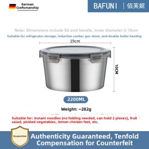 Thermal Insulation Sealed 316 Stainless Steel Lunch Box