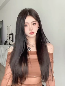 Tóc giả Hà Nội U06 Kẹp tóc giả nửa đầu nữ loại thẳng dài Kẹp tóc U nửa đầu Hàn Quốc dày dặn Kẹp U