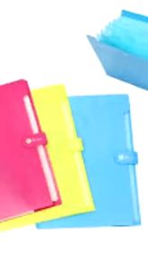 Cặp tài liệu A4 13 ngăn Deli Đen/Xanh/Đỏ/Xanh lá - 1 chiếc - E5557