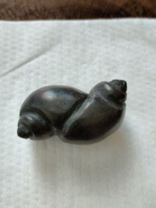 Batu keong buntet gantet warna hitam asli