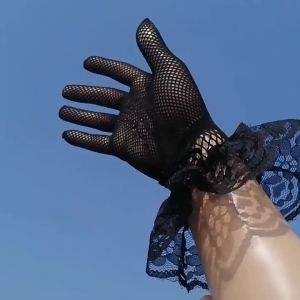 Sarung Tangan Pengantin Bridal Sarung Tangan Pendek Lace Sarung Tangan Pendek Lace Women Lace Gloves