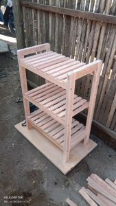 RAK SEPATU SUSUN DARI KAYU REALPICK UKURAN COD
