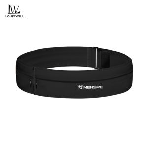 LouisWill Outdoor Running Multi functional Surrounding Ultra thin Invisible Fit Waterproof Sports Waist Pack Jogging Belt Fanny Pack for Workouts Sports Outdoor