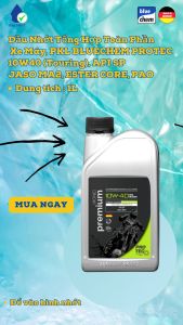 Dầu Nhớt Tổng Hợp Toàn Phần Xe Máy PKL BLUECHEM PROTEC 10W40 (Touring) API SP JASO MA2 ESTER CORE PAO - 1 Lít