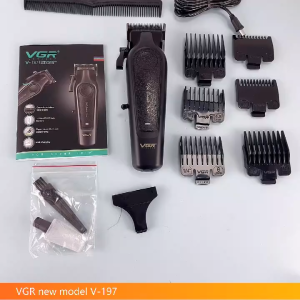 VGR V-197 Salon Barber Bldc Motor 9000rpm Rechargeable Professional Hair Clipper for Men