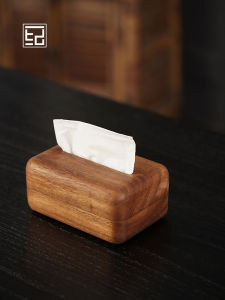 Handcrafted Amber Wood Real Wood Tissue Box Storage Box Chinese Style Living Room Hotel High End Drawer Tissue Box