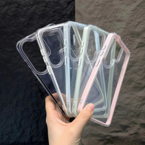 Luxury Candy Color Phone Case For Samsung A57 A37 5G S26 Ultra S25 S24 S23 FE A55 5G A56 A17 A16 A07 A06 Clear Shockproof Cover