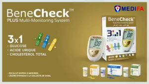 Máy Đo Đường Huyết 3 Trong 1 BeneCheck Plus - Đường Huyết/ Mỡ Máu (Cholesterol)/ Gút (Uric Acid)
