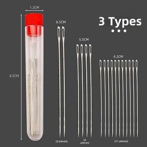 Large Eye Long Hand Sewing Needles Stainless Steel