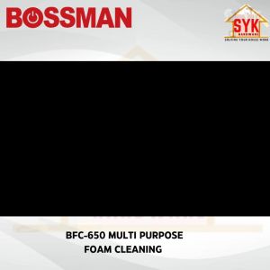 SYK Bossman BFC-650 Multi Purpose Foam Cleaning Dirty Sofa Tiles Car Cushion Cleaner Spray Pembersih 650ML
