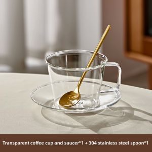 YAGANG | Elegant Clear Coffee Cup Set Home Use