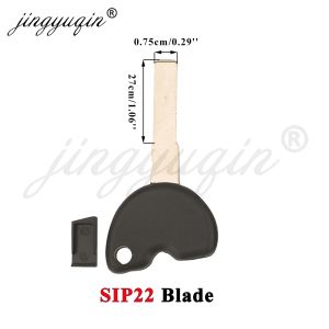 Jingyuqin 5/10pcs Motorcycle Key Blank for Vespa Piaggio 3vte Fly GTS GTV LXV Beverly Scooter Electric Motorbike Modified Flip