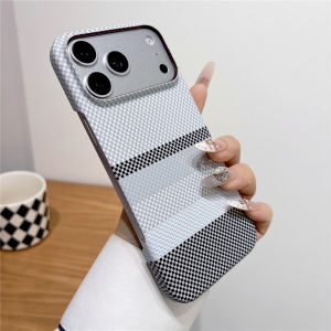 Frameless Carbon Fiber Kevlar For Magsafe Magnetic Phone Case For iPhone 17 16 15 14 13 Pro Max Air PC Texture Shockproof Cover