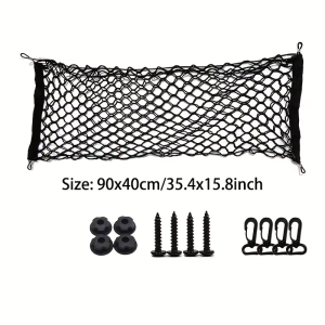 Stretchy Trunk Cargo Fixed Mesh Adjustable Auto Luggage Storage Net Universal Rear Car Space Organizer