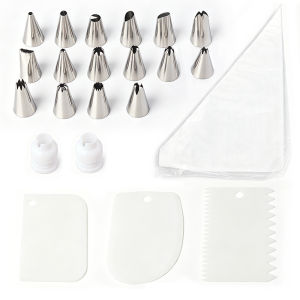 51 Pcs Piping Tips Set Stainless Steel Icing Nozzles Cake Decorating Tools for Baking Pastry Cupcake Cookies