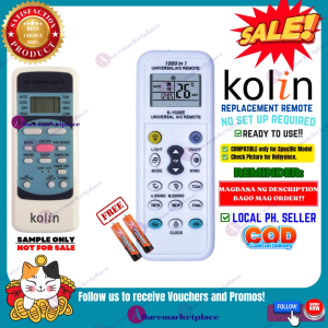 KOLIN AIRCON Remote Replacement [**Mag Basa B4 Umorder**] Ready to USE Universal for KOLIN AIR CONDITIONER Remote Control KOLIN AC Remote WINDOW TYPE SPLIT TYPE KOLIN INVERTER NON-INVERTER KOLIN AIRCON REMOTE alluremarketplace2nd