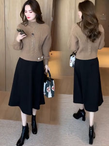 Thickened Half High Collar Sweater Womens Fashionable Versatile Overhead Knitted Base Shirt Trendy Top Polyester Fiber Commute Style Long Sleeve Short Length Loose Fit