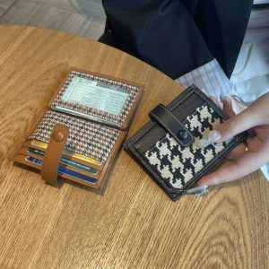 Delicate Canvas Card Holder Womens Slim Multi-Card Slot Compact High-End 2025 New Style Anti-Magnetic Bank Card Clip