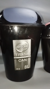 Orocan Garbage Bin/ Basurahan/Trash Can/ Black Trash Can/Dust Bin/Trash Can with Swing Cover/Recycle Bin