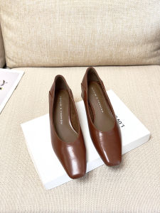 French Style Square Head Single Shoes Womens Chunky Heel mid Heel Work Shoes Black Commute Office Fashion Footwear